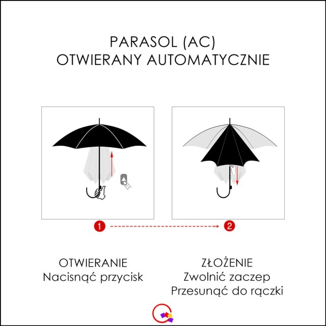 Parasol automat długi