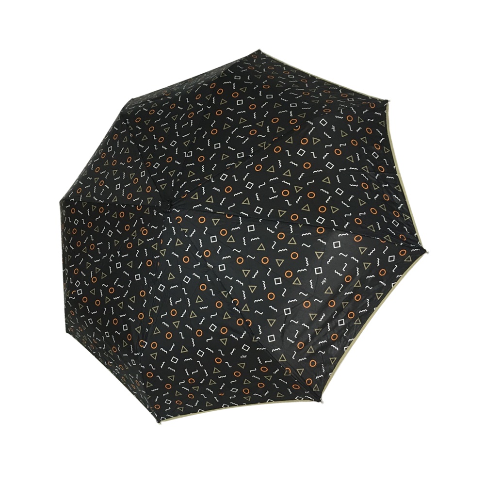 rozłożony parasol czarny z oliwkowym 03