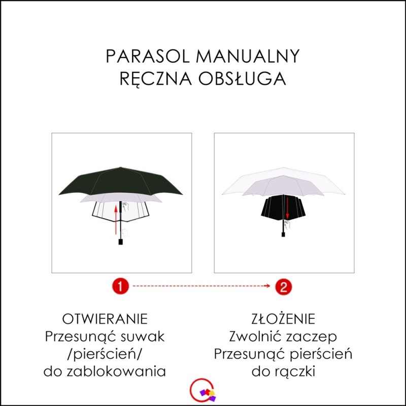 obsługa parasola manualnego