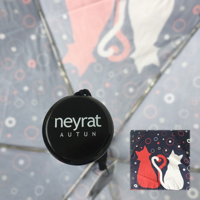 logo na rączce parasolki Koty Mini Neyrat Autun