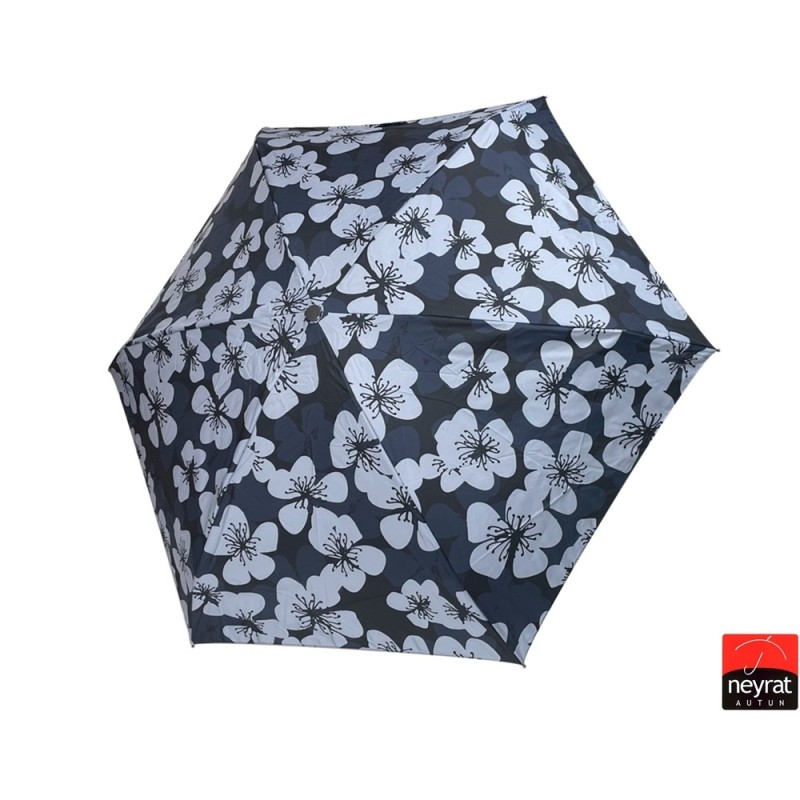 parasolka Fleurs czarno - szary 127K