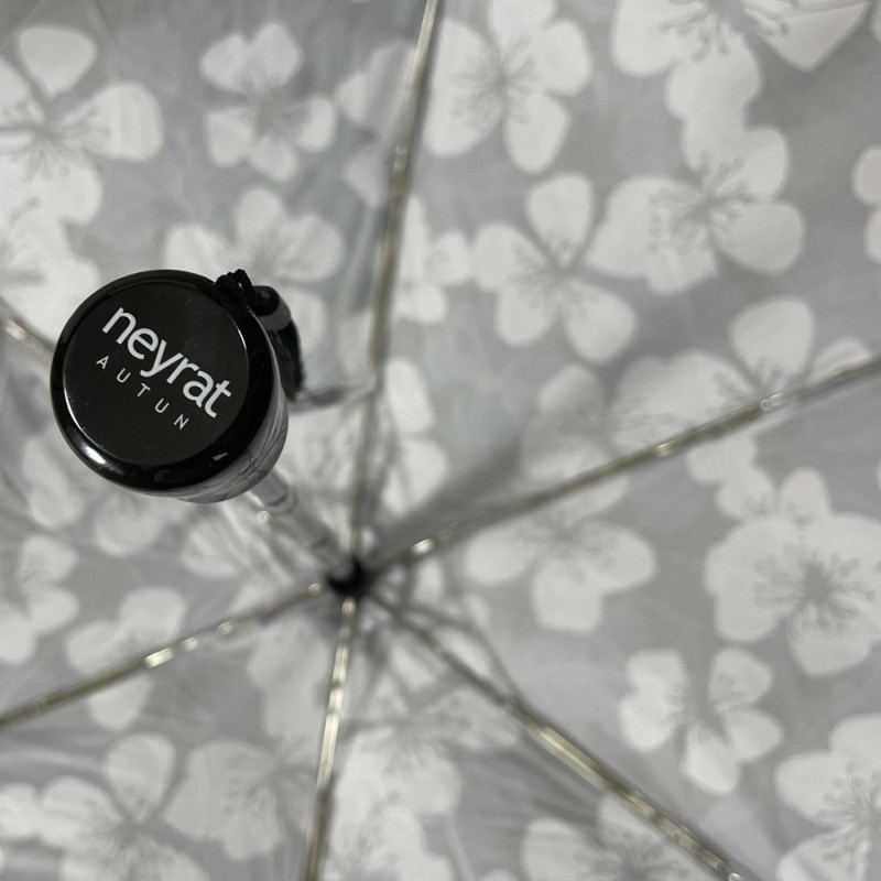 rączka i logo parasola Fleurs Mini Neyrat Autunczarno - szary